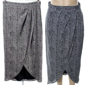 VALETTE Black & White Dotted Pattern Tulip Hi-Lo Skirt Women's Size 8